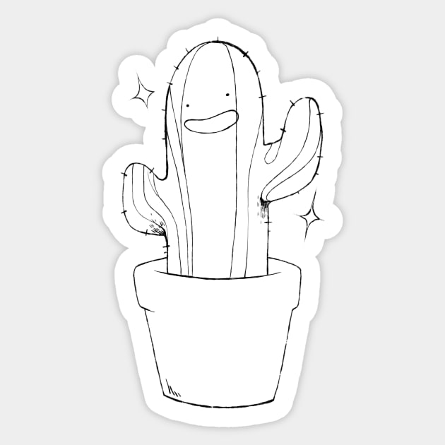 Handsome Cactus Boy Sticker by Pitchcroft